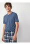 Esvab • Modern & Distinctive Standard Fit Checkered Embroidered Men's Pajama Set - 3