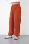 100% Cotton Muslin Shalwar Trousers Women's High Waist Oversize Relaxed Cut Black Summer Trousers with Pockets - 5