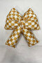 Digital Printing Checkered Bow Oven Ornament Decorative Filled Soft Handmade - 3