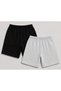 2-Piece Shorts for Women (Black-Grey) Basic Summer Shorts Set - Comfortable Fit Above the Knee Summer Product Anti-Sweat - 5