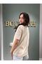 Basic %100 Pamuk T-Shirt Bej - 3