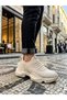 Cream Suede Laceless Comfortable High Sole Style Men's Sports Shoes Tge230552 - 2