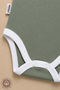 Unisex Baby 100% Cotton Piping Detailed 0-12 Months Single Sleeveless Baby Bodysuit Natural Series - 2