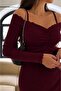 Mi̇o Esti̇llo Women's V-Neck Gathered Ribbed Off-The-Shoulder Tank Top/Blouse - 3