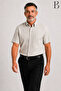 Relaxed Fit Classic Men's Dad Checkered Short Sleeve Cotton Summer Shirt - 4
