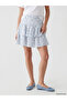Trendlucky Floral Layered Skirt with Elastic Waist and Difference in Color - 2