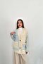 Denim Detailed Knitwear Cardigan