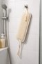 Natural Cotton Back Bath Scrubber with Long Handle, Exfoliating Shower and Hammam Scrubber