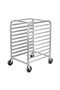 10-Tier Aluminum Baking Tray Cart – Space-Saving Mobile Rack – Lockable Wheels – Bread & Pastry Cooling – Kitchen, Bakery, Restaurant – 20"W x 26"D x 39"H