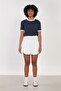 Women's Viscose Short Skirt - Ecru - 3
