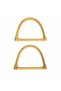 Bamboo Look Plastic D Shape Bag Handle 2 Pieces Beige - Wood Patterned Plastic Bag Handle - DIY Hand Y