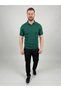 Men's Summer Knitwear Woven T-Shirt Short Sleeve Polo Collar T-Shirt - Dark Green - 2