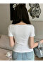 Kayık Yaka Side Gathered Body-Hugging Blouse - 5