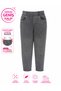 Plus Size High Waist Stone Detailed Lycra Denim Mom Women's Trousers - 2