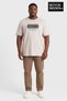 Men's Large Size Los Angeles Printed 3Xl-6Xl Crew Neck T-Shirt Spr26Bts510-18