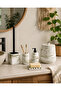 Decorative Bohemian Style Marble Pattern 5-Piece Bathroom Set Trash Can, Toilet Brush Liquid Soap Dispenser Solid Soap Dish and Toothbrush Holder Set - 5