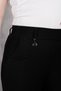 Plus Size Cotton Elastic High Waist Sandy Fabric Wide Leg Women's Trousers - 4