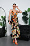 Long Oversized Dress with Halter Neck Detail and Backless Slit - 8