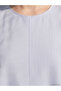 Texx Store Quality Oval Collar Striped Asymmetrical Cut Blouse - 7