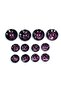 Blazer Jacket Button Set |   Glossy Black Polished Marble Patterned |   Mf9 / Purple