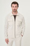 Textured Slim Fit Shirt Collar Seasonal Men's Coat Stone - 39668.26Y