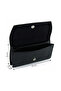 Black Vegan Chain Strap Double Compartment Evening Dress Clutch Bag with Magnetic Closure - 6