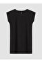 Black Crew Neck Linen Blend Mini Dress