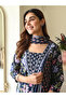 Blue Floral Print Viscose Kurta Set - ALV2199 | Blue - 2