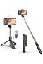 Selfie Stick with Tripod Stand Dimmable LED light Wireless Bluetooth Tripod Selfie Stick with Detachable Remote