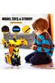 Transformer Remote Controlled Car Toy 1:18 Scale, 2-in-1 Car & Robot with One-Button Transformation, 360° Rotation, Rechargeable RC Toy, Yellow - 4