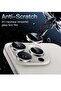 Camera Lens Protector for iPhone 15 Pro 6.1-Inch and iPhone 15 Pro Max 6.7-Inch, 9H Tempered Glass Metal Individual Ring Cover, HD Clear, 3-Pack (White) - 3