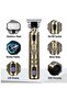 Beard Trimmer for Mens, Rechargeable Electric Hair Clippers with LCD Screen, Titanium Precision T Blade Trimmer - 5