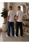 2-Piece Trendy Men's Sweatpants Baggy Model Most Preferred Black-Navy Blue - 6