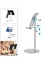 Universal Adjustable Aluminum Alloy Stand for Mobile Phones & Tablets – Foldable and Portable Silver Phone Dock - 2