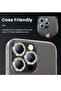 iPhone 15 Pro & 15 Pro Max Camera Lens Protector Bling Tempered Glass Diamond Metal Ring - 2