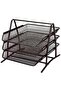 3 Layer Metal Paper Tray (Black)