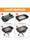 Smokeless Indoor/Outdoor Electric Grill Portable Tabletop Grill Kitchen BBQ Grills Adjustable Temperature Control,Removable Water Filled Drip Tray,2000W,Black（EU Plug） - 3