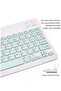 Ultra-Slim Bluetooth Keyboard and Mouse Combo Rechargeable Portable Wireless Keyboard Mouse Set (Green) - 4