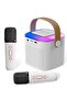 Portable Karaoke Machine with 2 Wireless Microphones | Mini Bluetooth Speaker with LED Lights - 2