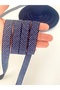 10 Meters, Width 1.5 Cm, Navy Blue Striped Quality Multi-Purpose Ribbon, Bias Tape, Sewing Tape, Textile Ribbon - 3