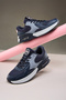 Women Mystery Memory Foam Lace-Up Sneakers-Navy - 3