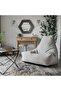Mighty Suede Bean Bag - Made in UK Premium Quality Beans Bag (Stone) - 4