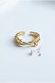 Buckle Detailed Zirconium Stone Cross Band Ring - 3