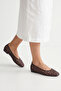 Rabrasa Women's Knitted Ballerinas - Brown - 7