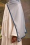 Powder Steam Patterned Soft Shawl Blue - 2