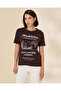 Women Burgundy Printed T-Shirt