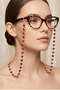 Elegant Heart Brass Glasses Chain
