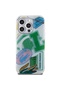 Double Layer Patch MagSafe Case for iPhone 15 Pro - Green