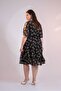 Women's Plus Size Chiffon Floral Dress - 5