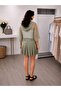 Hooded Sequin Mesh Jacket-M - Green - 4